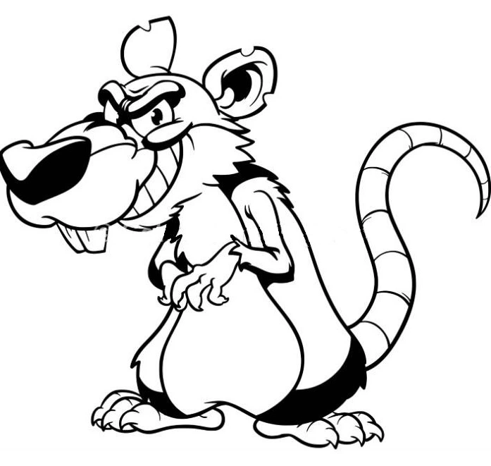 Sly rat coloring book